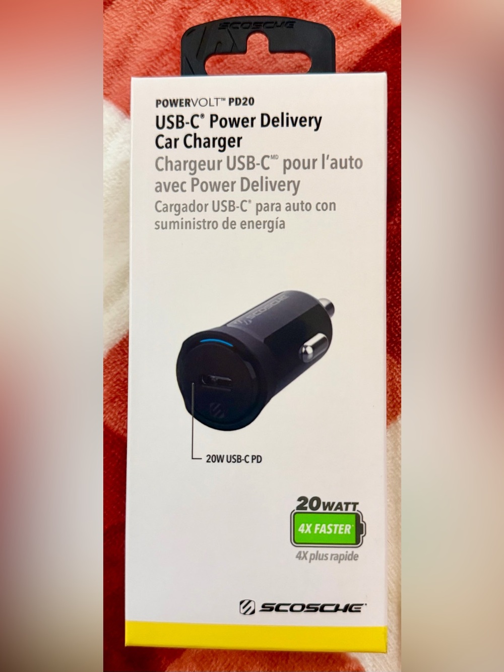 Scosche PowerVolt PD20 USB-C Power Delivery Car Charger — Black